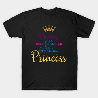 Papaw Of The Birthday Princess Matching Family Party T-Shirt